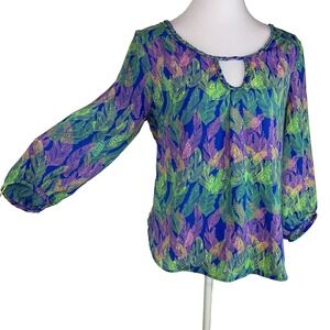 American Eagle Outfitters Womens Size M  Top Blouse Keyhole Open Back Casual